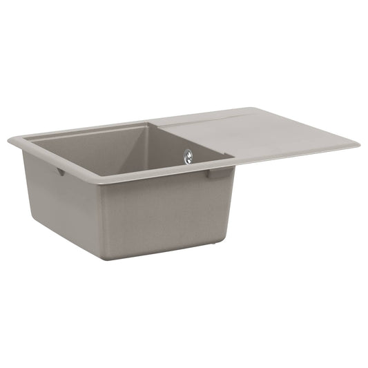 vidaXL Sink 80% Quartz and 20% Resin 670 x 460 mm Grey