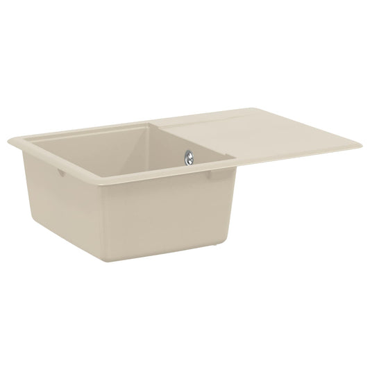vidaXL Sink 80% Quartz and 20% Resin 670 x 460 mm Beige