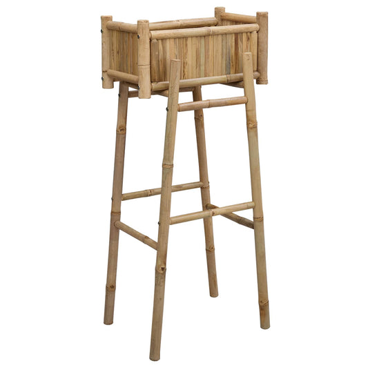 vidaXL Garden Planter with Holder Natural 50 x 38 x 114 cm Bamboo