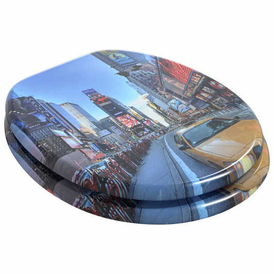 vidaXL Toilet Seat Multicolour 43.8 x 37.8 cm MDF board