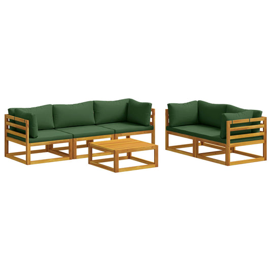 vidaXL Sofa Set 6 pcs Natural Solid Acacia Wood