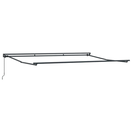 vidaXL Manual Awning Frame Adjustable Anthracite 4 x 2 m Steel