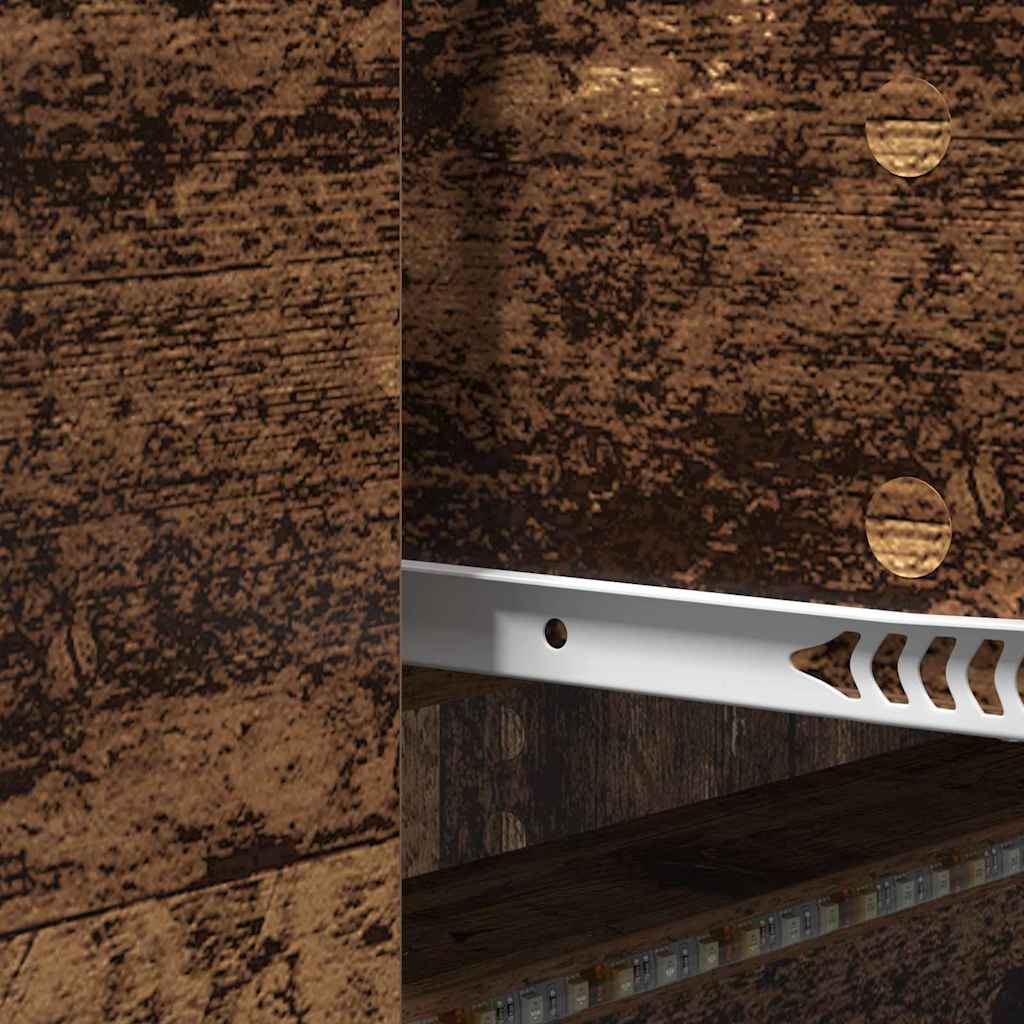 vidaXL TV Cabinet with LED Old Wood 140 x 34 x 40 cm Engineered Wood