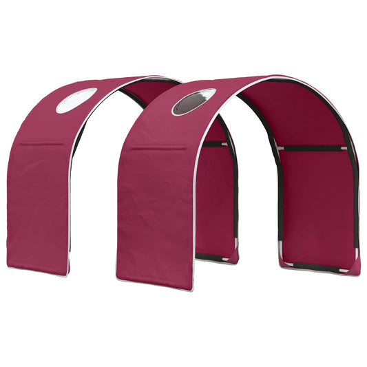 vidaXL Bed Tunnel for Kids Loft Bed 2 pcs Red Polyester