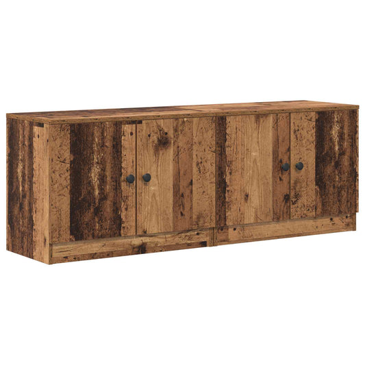 vidaXL Storage Cabinet for Loft Bed 2 pcs Old Wood 66 x 35 x 48 cm