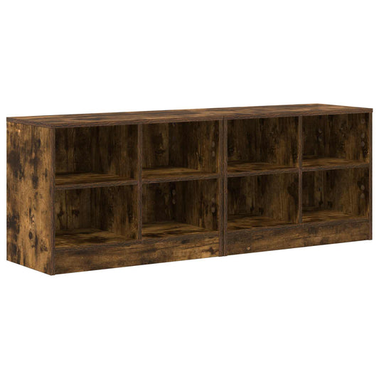 vidaXL Bed Cabinet 2 pcs Smoked Oak 66 x 33 x 48 cm Engineered Wood
