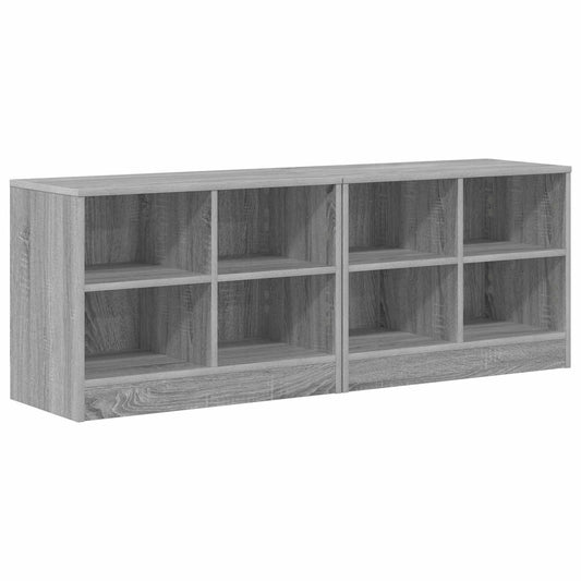 vidaXL Bed Cabinet 2 pcs Grey Sonoma 66 x 33 x 48 cm Engineered Wood