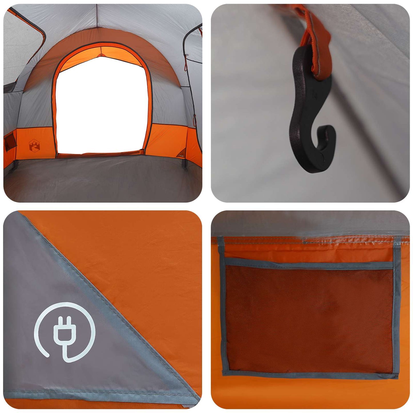 vidaXL Tailgate Tent with Rainfly Water-resistant 4-Person