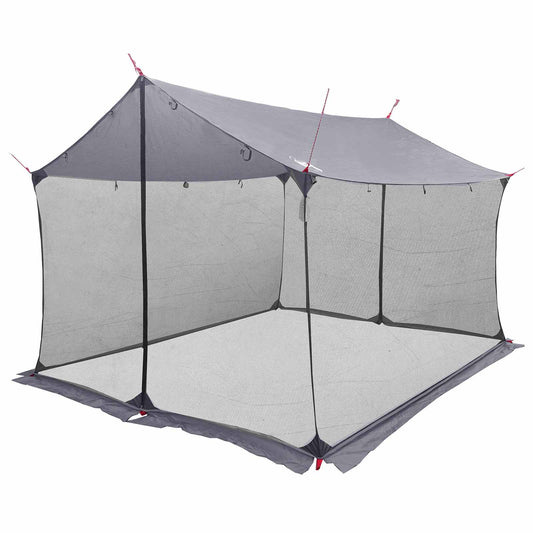 vidaXL Camping Tarp with Mesh Walls 340 x 260 x 220 cm Grey and Orange