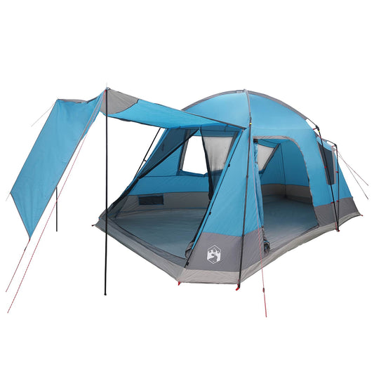 vidaXL Cabin Tent 8-Person Blue Polyester and Steel
