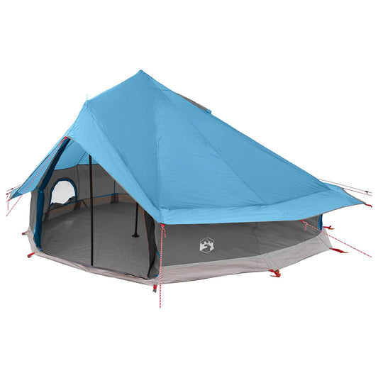 vidaXL Tipi Tent 18-Person Blue Polyester and Steel