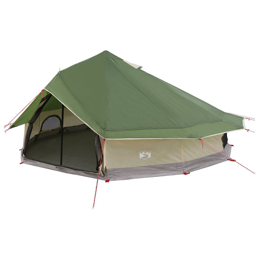 vidaXL Tipi Tent 20-Person Green Polyester and Steel