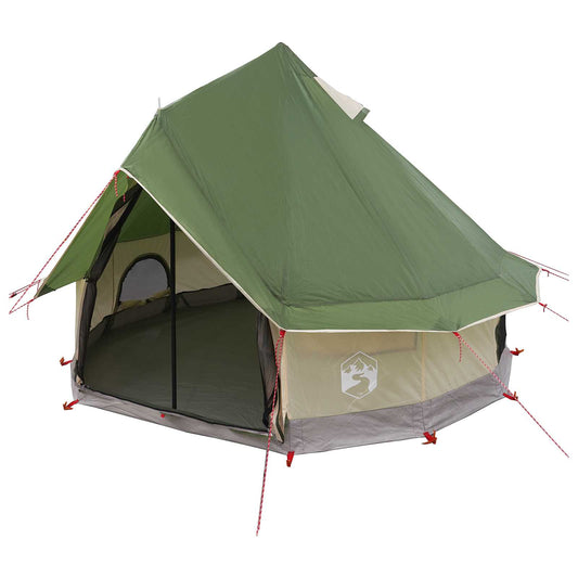 vidaXL Tipi Tent 4-Person Green Polyester and Steel
