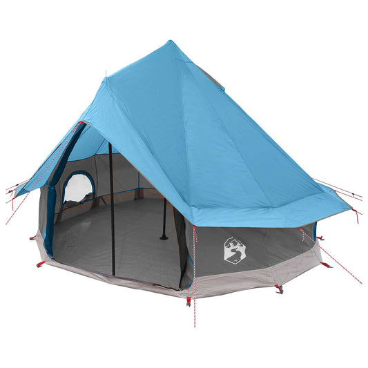 vidaXL Tipi Tent 4-Person Blue Polyester and Steel