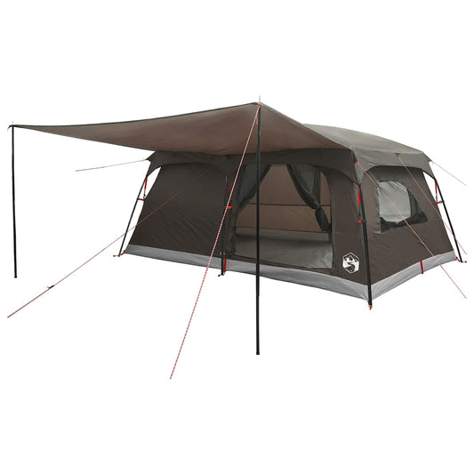 vidaXL Family Tent 14-Person Brown Grey Polyester and Steel