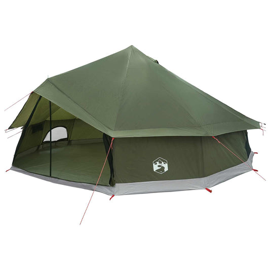 vidaXL Tipi Tent 12-Person Army Green Polyester and Steel