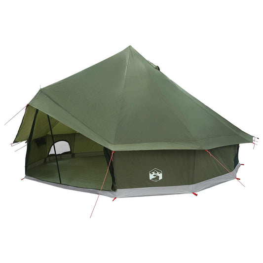vidaXL Tipi Tent 10-Person Army Green Polyester and Steel