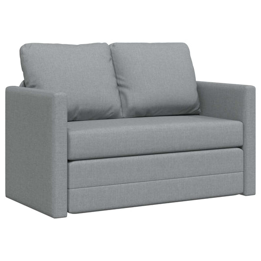vidaXL Folding Sofa Bed Light Grey 112 x 60 x 55 cm Fabric
