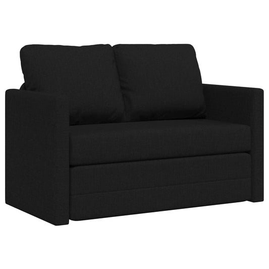vidaXL Folding Sofa Bed Black 112 x 60 x 55 cm Fabric