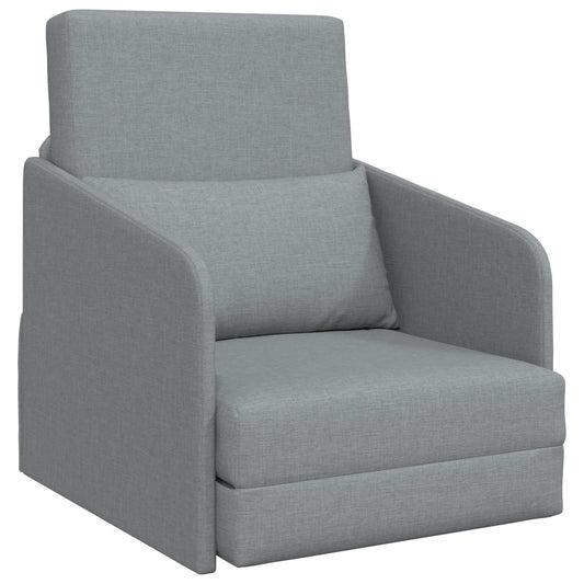 vidaXL Folding Sofa Bed Light Grey 65 x 80 x 83 cm Fabric