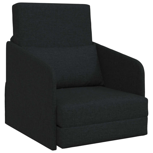 vidaXL Folding Sofa Bed Black 65 x 80 x 83 cm Fabric