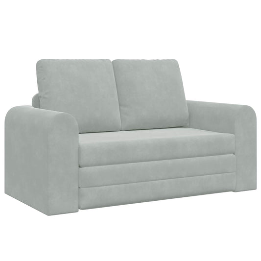 vidaXL Folding Sofa Bed Light Grey 148 x 71 x 83 cm Velvet