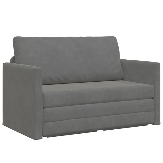 vidaXL Folding Sofa Bed Dark Grey 124 x 71 x 78 cm Velvet