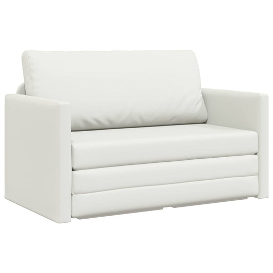vidaXL Folding Sofa Bed White 124 x 71 x 78 cm Faux Leather