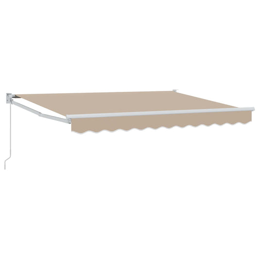vidaXL Retractable Awning Beige 3.5 x 2 m 100% Polyester and Aluminium