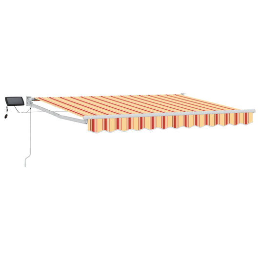 vidaXL Manual Retractable Awning with LEDs Multicolour 3.5 x 2 m