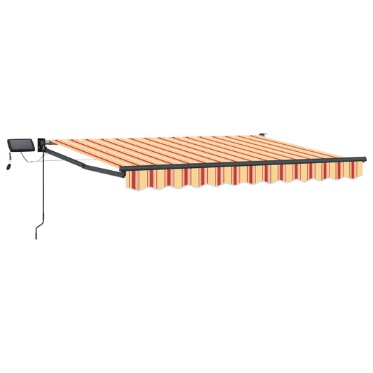 vidaXL Manual Retractable Awning with LEDs Multicolour 3.5 x 2 m