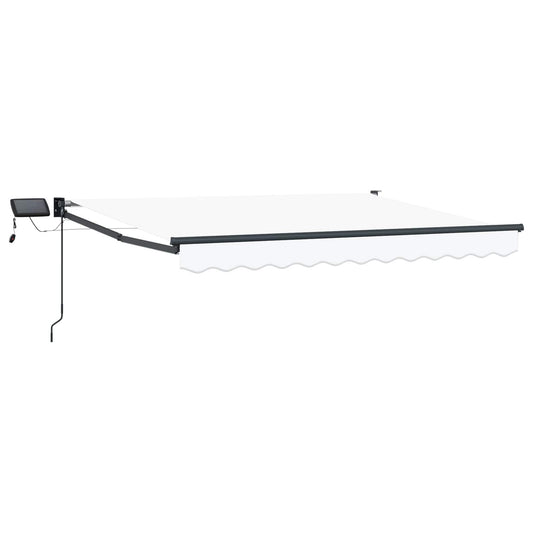 vidaXL Manual Retractable Awning with LEDs 3 x 2.5 m