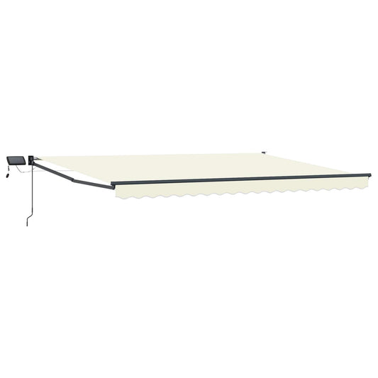 vidaXL Manual Retractable Awning with LEDs 4.5 x 3 m