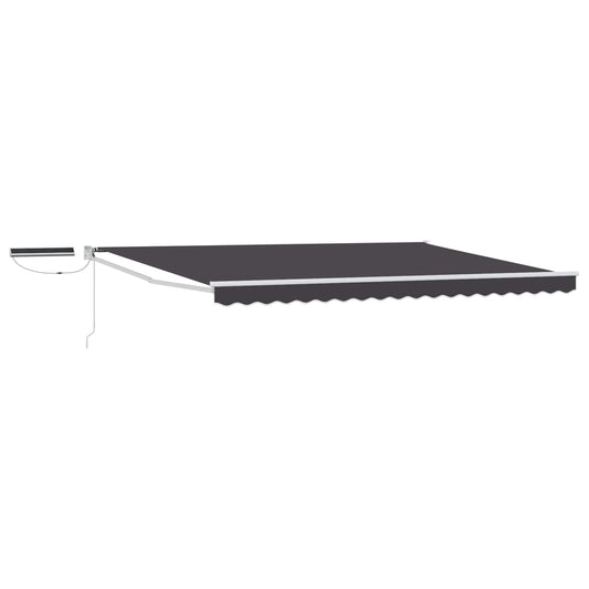 vidaXL Electric Retractable Awning Anthracite and White 4 x 2 m