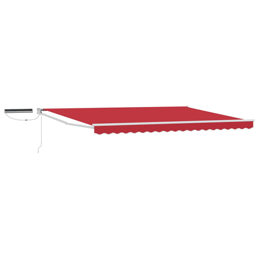 vidaXL Electric Retractable Awning Red and White 4 x 3 m