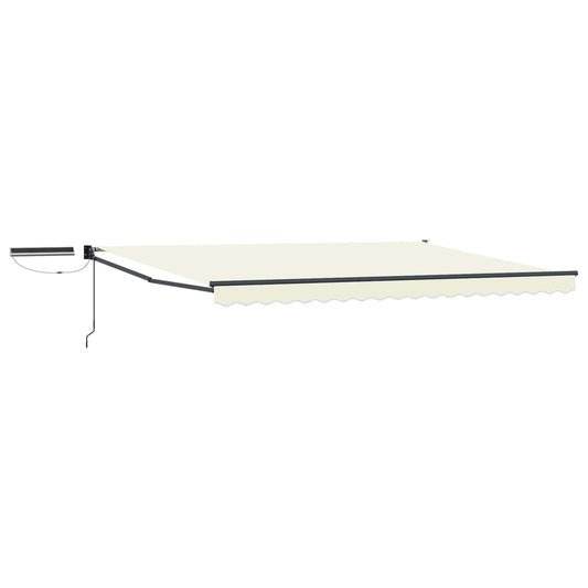 vidaXL Electric Retractable Awning Cream and Anthracite 4 x 2 m