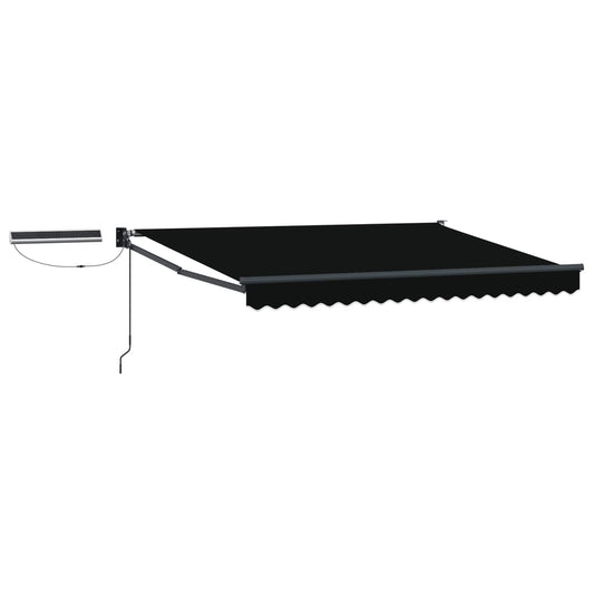 vidaXL Electric Retractable Awning Black and Anthracite 3.5 x 2.5 m