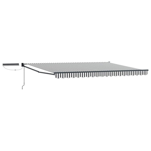 vidaXL Electric Retractable Awning Anthracite and White 4.5 x 3 m