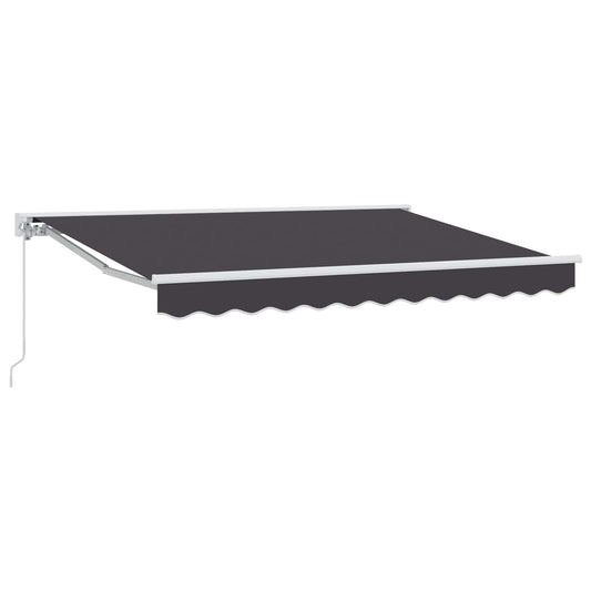 vidaXL Manual Retractable Awning Anthracite 3.5 x 2.5 m