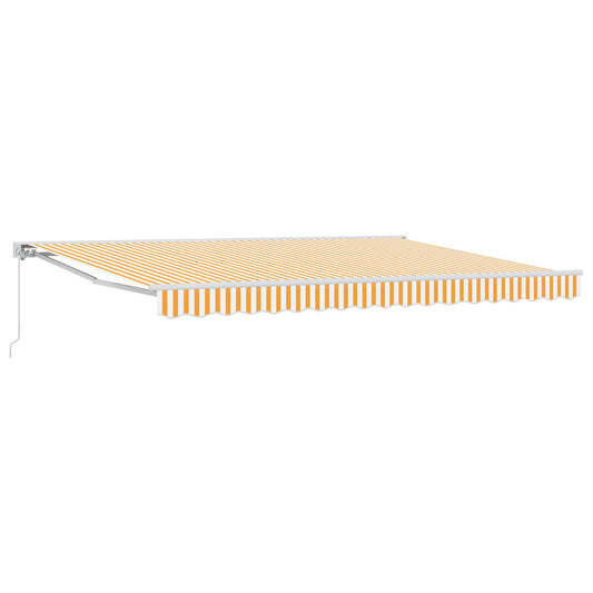 vidaXL Manual Retractable Awning Yellow 4 x 3 m