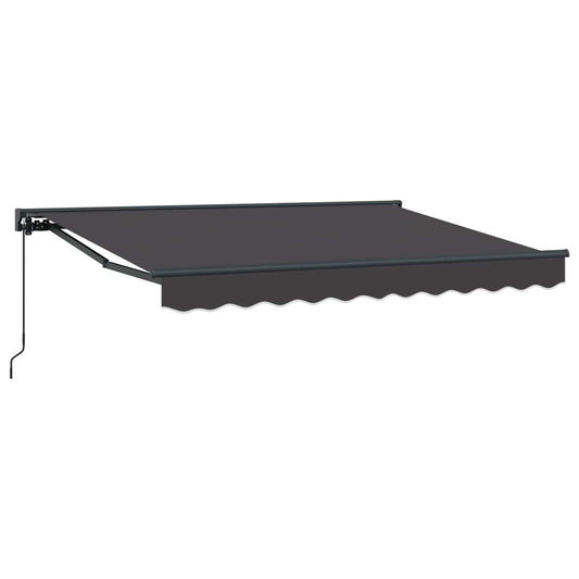 vidaXL Manual Retractable Awning Anthracite 3.5 x 2 m