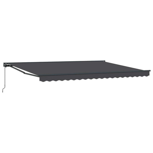 vidaXL Manual Retractable Awning Anthracite 4 x 2 m