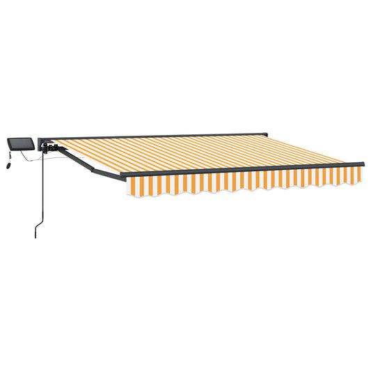 vidaXL Manual Awning Frame with LEDs 3.5 x 2.5 m