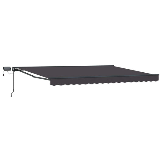 vidaXL Manual Awning Frame with LEDs Anthracite 5 x 3.5 m