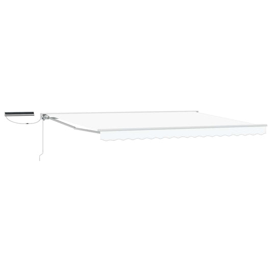 vidaXL Electric Retractable Awning White 4.5 x 3 m