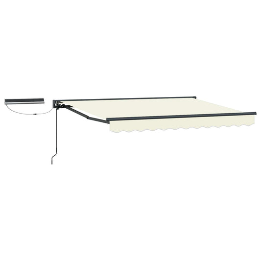 vidaXL Electric Retractable Awning Cream and Anthracite 3.5 x 2.5 m
