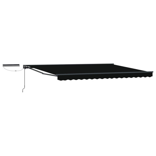 vidaXL Electric Retractable Awning Black and Anthracite 4 x 3 m
