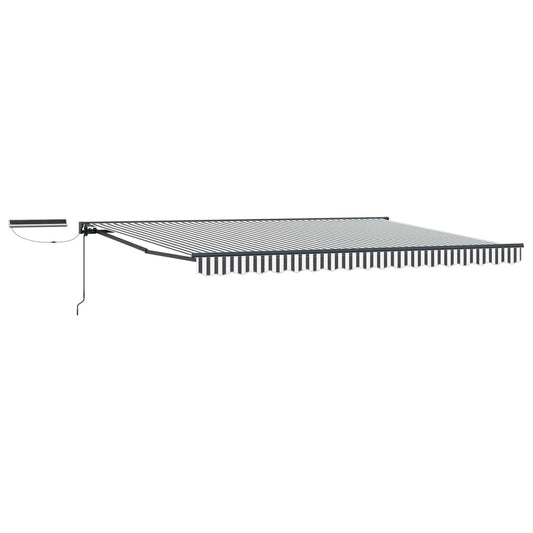 vidaXL Electric Retractable Awning Anthracite and White 4.5 x 3.5 m