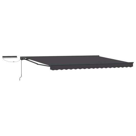 vidaXL Electric Retractable Awning Anthracite and Grey 5 x 3 m