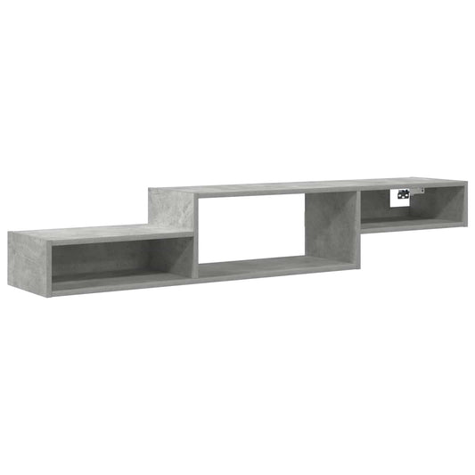vidaXL Wall-mounted TV Cabinet Wall-Mounted Concrete Grey